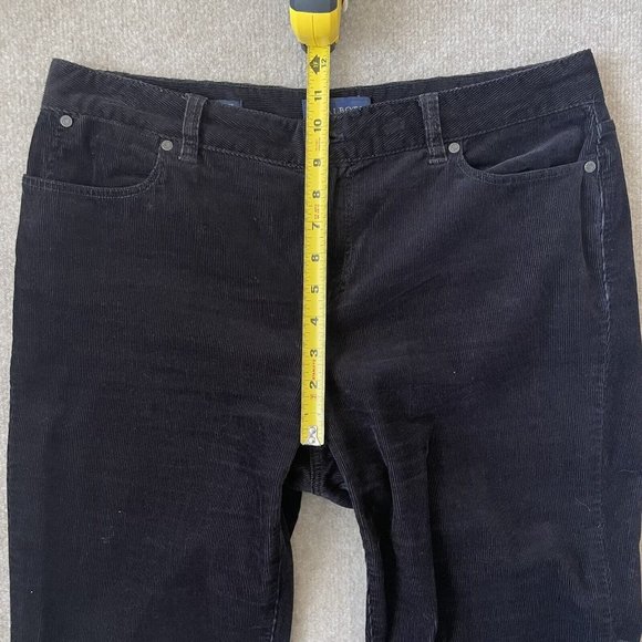 Talbots Pants Womens 12 Black Corduroy Signature Stretch Casual Office Fall - Picture 8 of 12